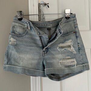 American Eagle Distressed Mom Shorts Denim Jean